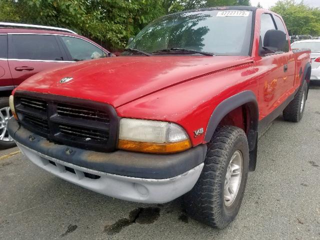 1B7GG23Y1VS277758 - 1997 DODGE DAKOTA RED photo 2