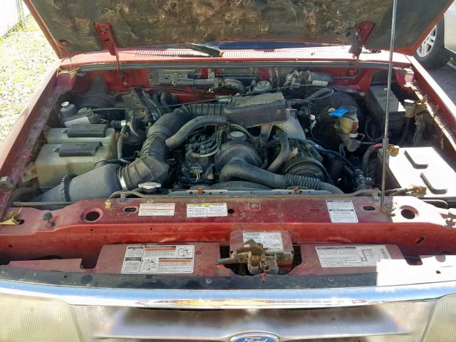 1FTCR14AXSPA39247 - 1995 FORD RANGER SUP RED photo 7