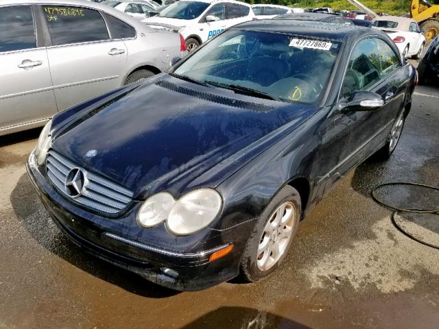 WDBTJ65J93F052404 - 2003 MERCEDES-BENZ CLK 320C BLACK photo 2