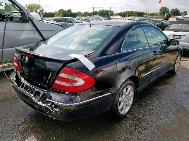 WDBTJ65J93F052404 - 2003 MERCEDES-BENZ CLK 320C BLACK photo 4