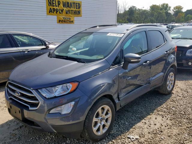 MAJ3P1TE4JC235819 - 2018 FORD ECOSPORT S GRAY photo 2