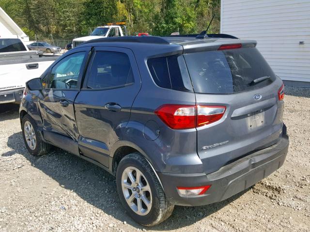 MAJ3P1TE4JC235819 - 2018 FORD ECOSPORT S GRAY photo 3