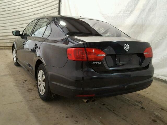 3VW2K7AJ9DM300638 - 2013 VOLKSWAGEN JETTA BASE Սև լուսանկար 3