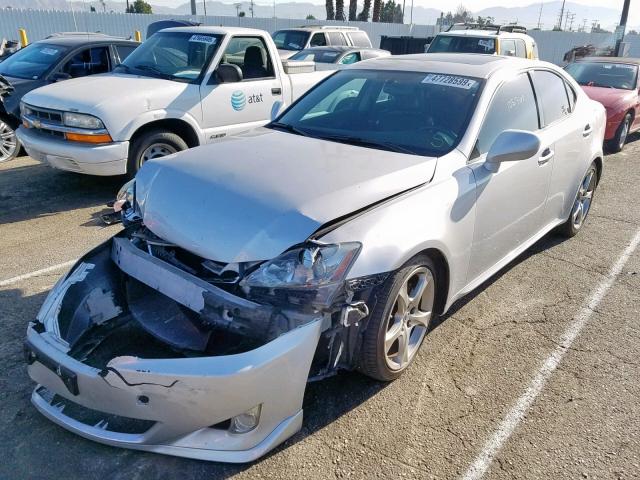 JTHBK262972027718 - 2007 LEXUS IS 250 SILVER photo 2