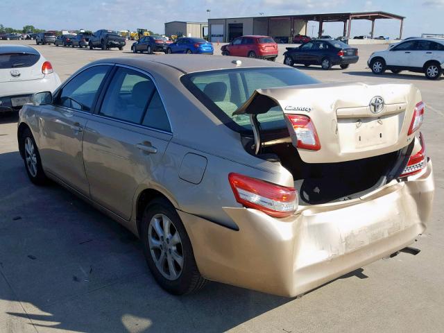 4T1BF3EK5BU710019 - 2011 TOYOTA CAMRY BASE TAN photo 3