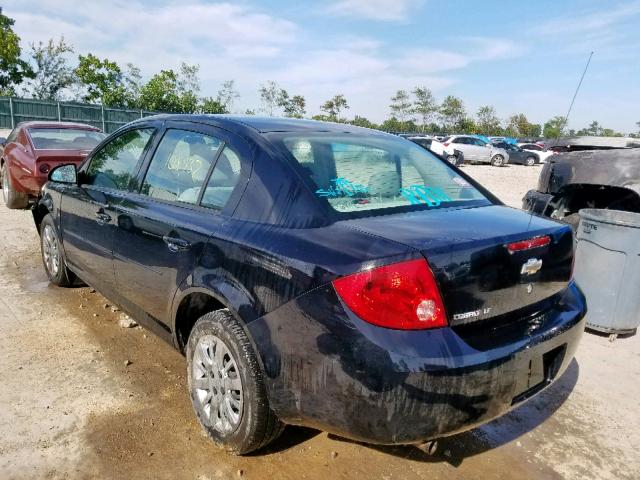 1G1AT58HX97209424 - 2009 CHEVROLET COBALT LT BLACK photo 3