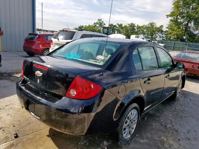 1G1AT58HX97209424 - 2009 CHEVROLET COBALT LT BLACK photo 4