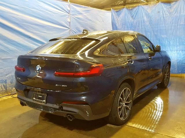 5UXUJ3C52KLG53939 - 2019 BMW X4 XDRIVE3 BLUE photo 4