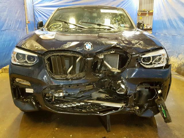 5UXUJ3C52KLG53939 - 2019 BMW X4 XDRIVE3 BLUE photo 9