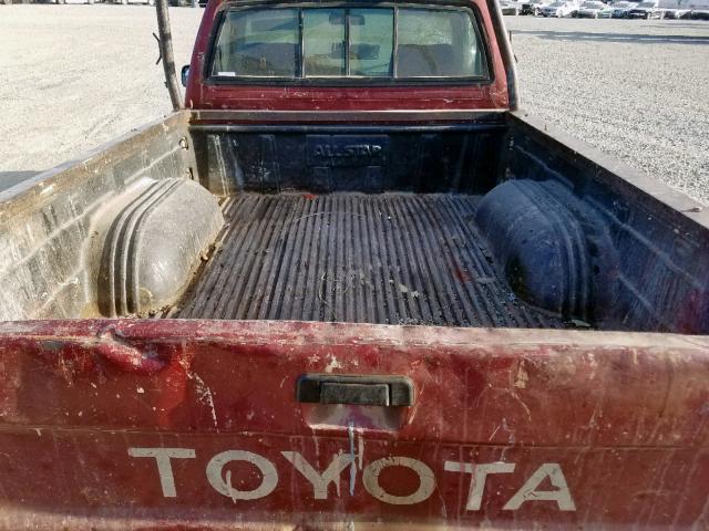 JT4RN81A4M0062666 - 1991 TOYOTA PICKUP 1/2 MAROON photo 6