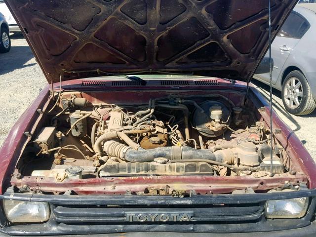 JT4RN81A4M0062666 - 1991 TOYOTA PICKUP 1/2 MAROON photo 7