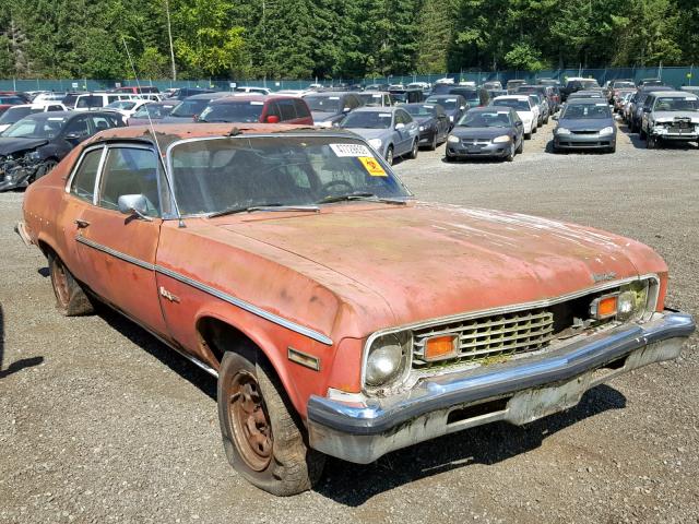 1Y17H4L185530 - 1974 CHEVROLET NOVA RED photo 1