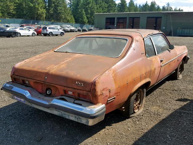 1Y17H4L185530 - 1974 CHEVROLET NOVA RED photo 4