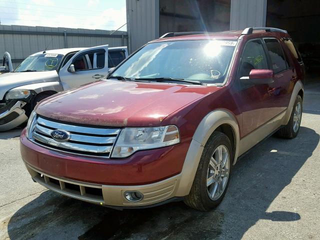 1FMDK08W78GA44922 - 2008 FORD TAURUS X E MAROON photo 2