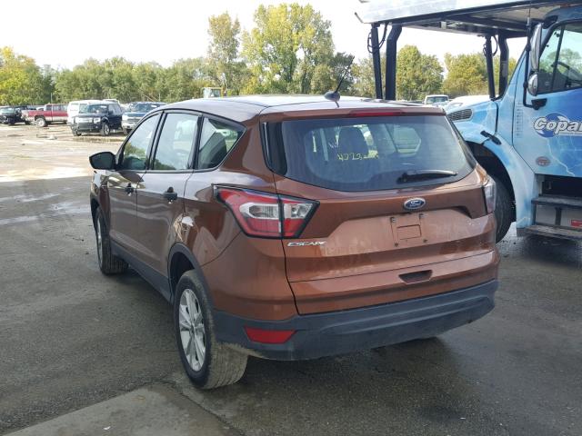 1FMCU0F7XHUE35940 - 2017 FORD ESCAPE S BROWN photo 3