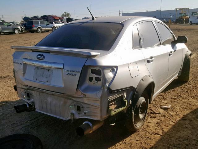 JF1GE75628G517539 - 2008 SUBARU IMPREZA WR SILVER photo 4