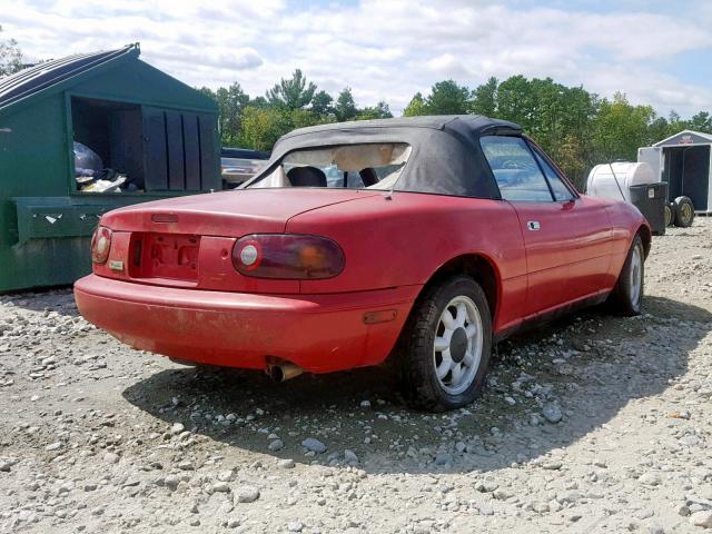 JM1NA3511L0118567 - 1990 MAZDA MX-5 MIATA RED photo 4