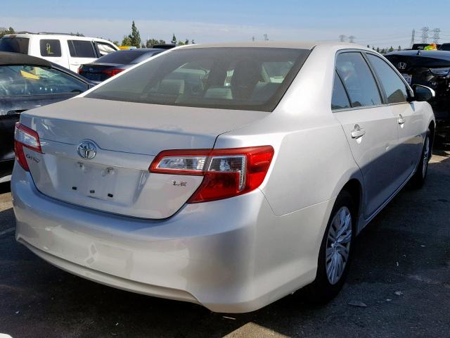 4T4BF1FK7CR262571 - 2012 TOYOTA CAMRY BASE SILVER photo 4