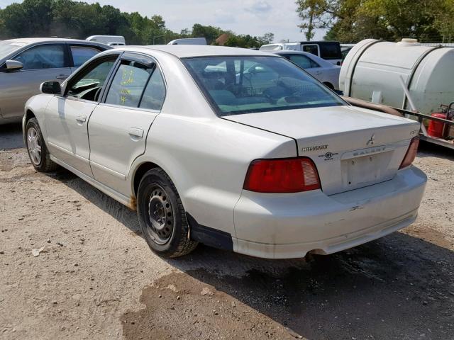 4A3AA46G32E108239 - 2002 MITSUBISHI GALANT ES WHITE photo 3