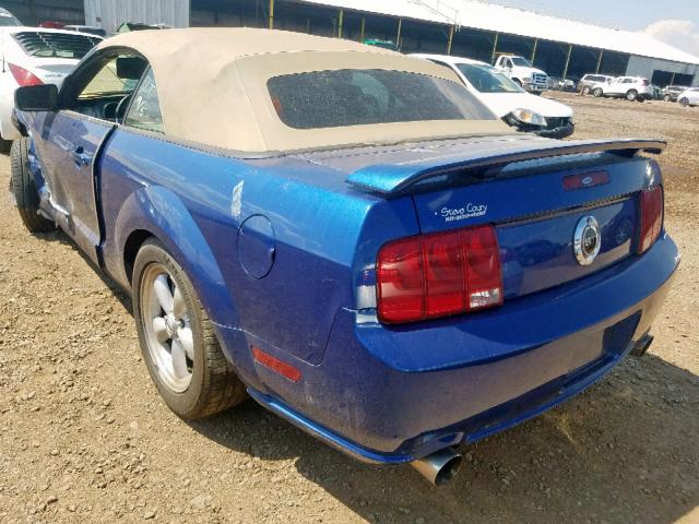 1ZVHT85H475222039 - 2007 FORD MUSTANG GT BLUE photo 3