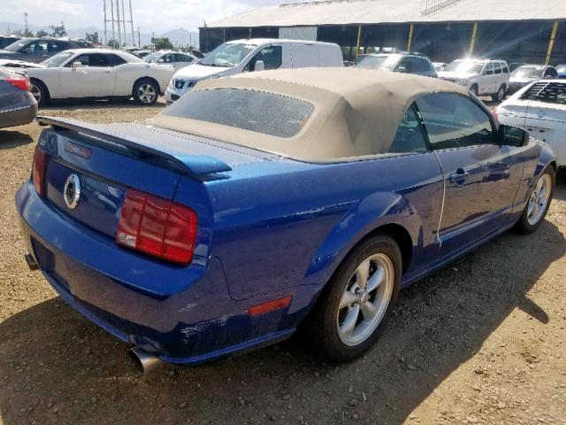 1ZVHT85H475222039 - 2007 FORD MUSTANG GT BLUE photo 4