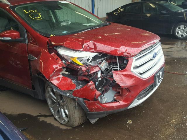 1FMCU9J94JUD04845 - 2018 FORD ESCAPE TIT RED photo 9