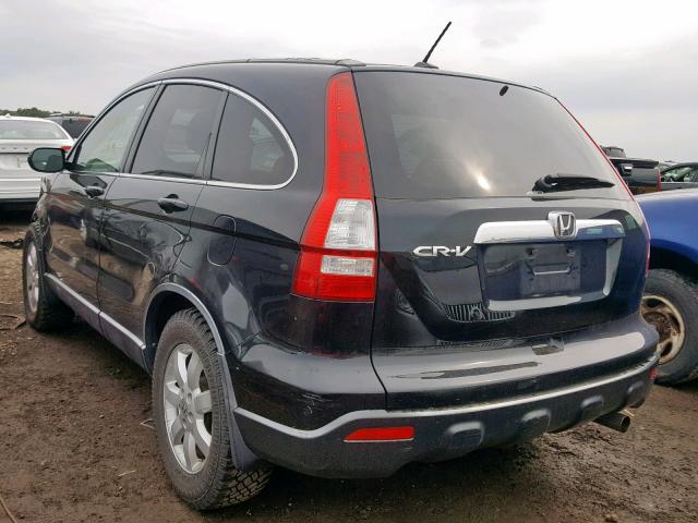 JHLRE48797C005601 - 2007 HONDA CR-V EXL BLACK photo 3