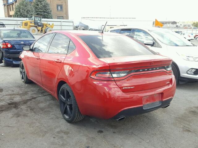 1C3CDFBB1ED775804 - 2014 DODGE DART SXT RED photo 3