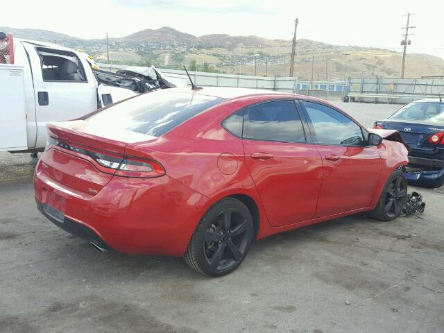 1C3CDFBB1ED775804 - 2014 DODGE DART SXT RED photo 4