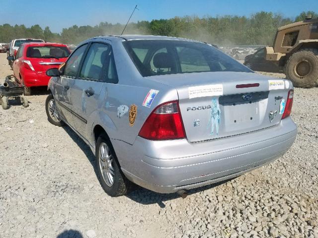 1FAFP34N17W117595 - 2007 FORD FOCUS ZX4 SILVER photo 3