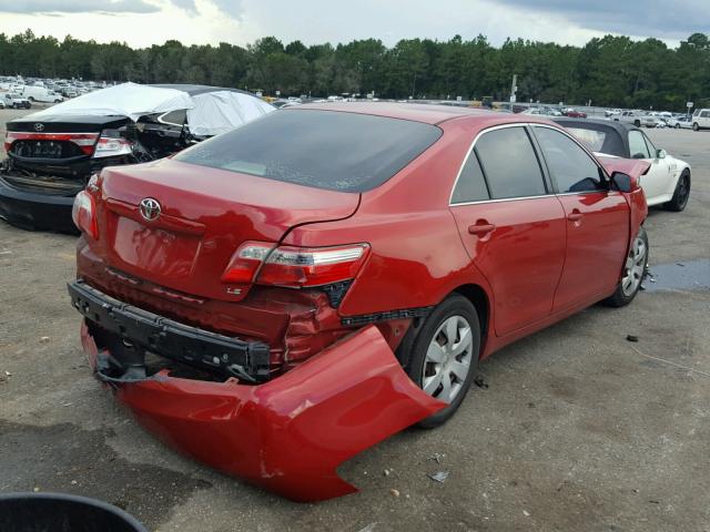 4T1BE46K07U168617 - 2007 TOYOTA CAMRY NEW RED photo 4