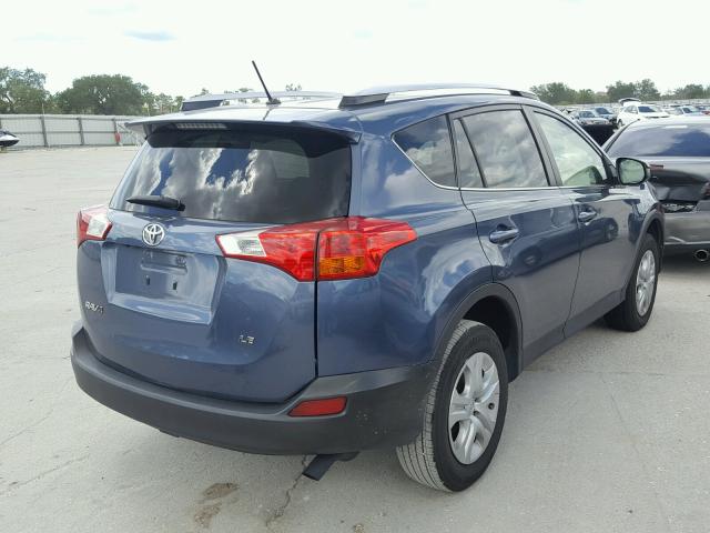 JTMZFREV3ED033394 - 2014 TOYOTA RAV4 LE BLUE photo 4