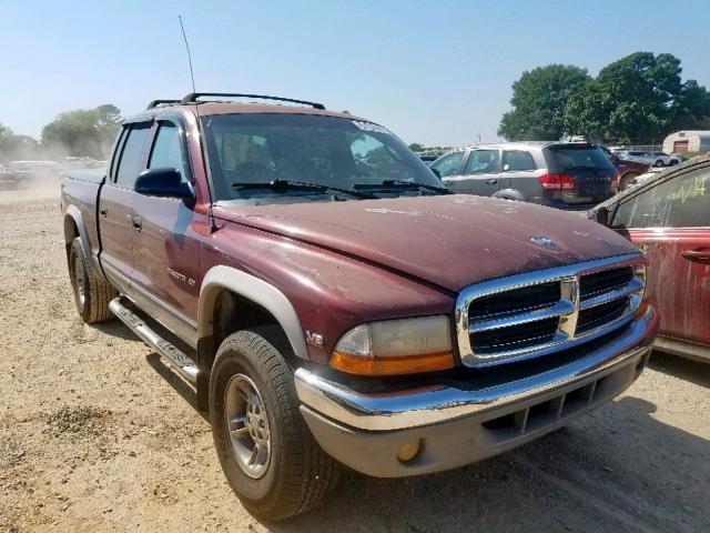 1B7HG2AZ5YS726542 - 2000 DODGE DAKOTA QUA MAROON photo 1