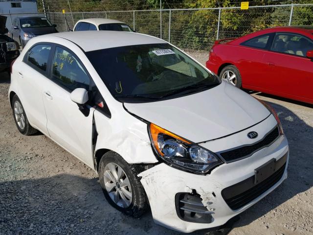 KNADN5A32G6675104 - 2016 KIA RIO EX WHITE photo 1