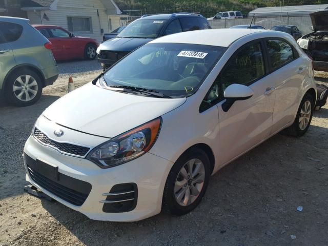 KNADN5A32G6675104 - 2016 KIA RIO EX WHITE photo 2