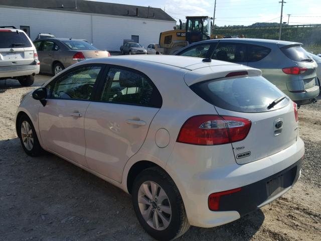 KNADN5A32G6675104 - 2016 KIA RIO EX WHITE photo 3