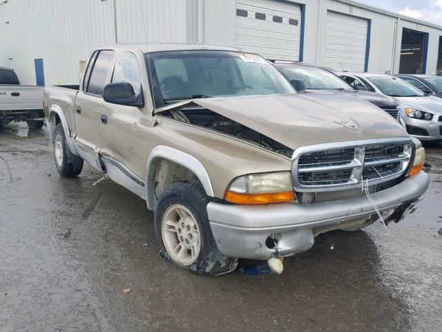 1B7HL48NX2S524944 - 2002 DODGE DAKOTA QUA TAN photo 1