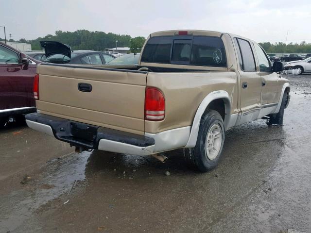 1B7HL48NX2S524944 - 2002 DODGE DAKOTA QUA TAN photo 4