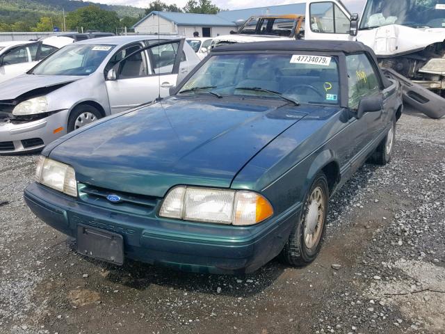 1FACP44M0NF172021 - 1992 FORD MUSTANG LX GREEN photo 2