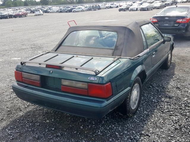 1FACP44M0NF172021 - 1992 FORD MUSTANG LX GREEN photo 4