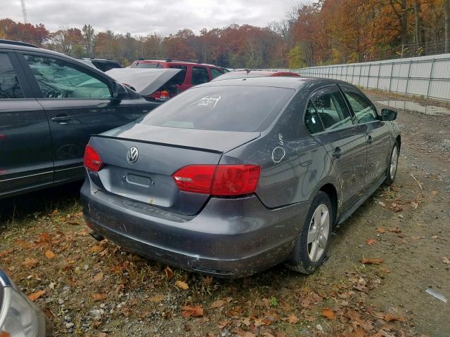 3VW1K7AJ8EM401067 - 2014 VOLKSWAGEN JETTA BASE GRAY photo 4