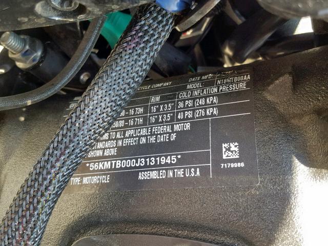 56KMTB000J3131945 - 2018 INDIAN MOTORCYCLE CO. SCOUT BOBB BLACK photo 10