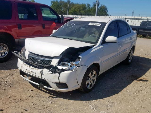 KNADH4A33A6645473 - 2010 KIA RIO LX WHITE photo 2