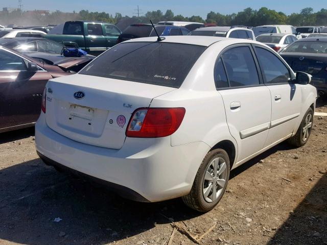 KNADH4A33A6645473 - 2010 KIA RIO LX WHITE photo 4