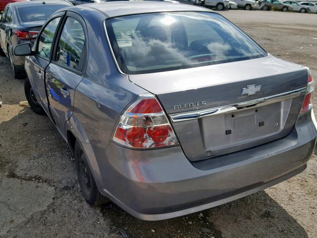 KL1TD56648B136326 - 2008 CHEVROLET AVEO BASE ნაცრისფერი ფოტო 3