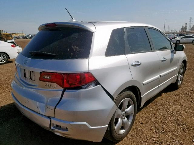 5J8TB18237A007193 - 2007 ACURA RDX SILVER photo 4