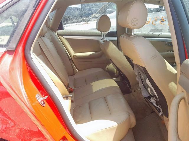 WAUAF78E98A074810 - 2008 AUDI A4 2.0T RED photo 6