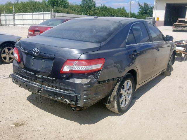 4T4BF3EK7BR127957 - 2011 TOYOTA CAMRY BASE GRAY photo 4