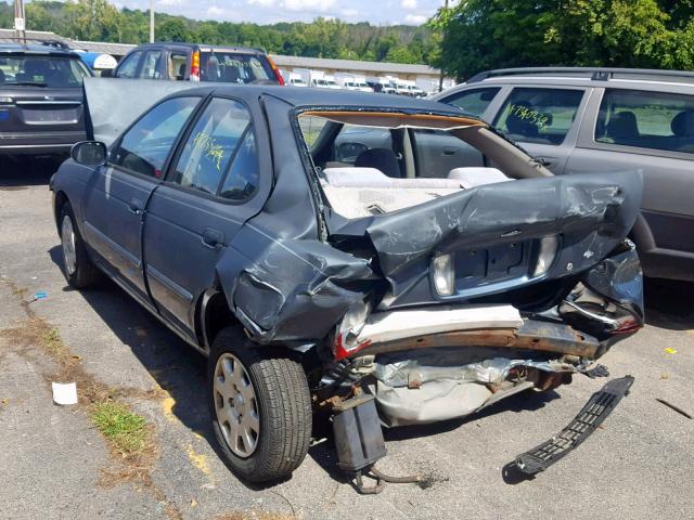 3N1CB51D32L665134 - 2002 NISSAN SENTRA XE BLUE photo 3