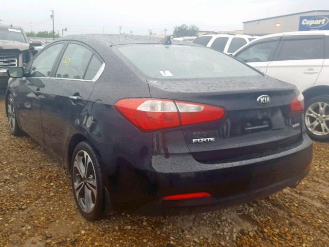 KNAFX4A84E5152839 - 2014 KIA FORTE EX BLACK photo 3